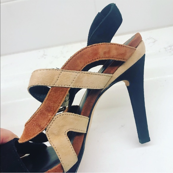Rebecca Minkoff Suede Sandal Platform Heels - Picture 3 of 7